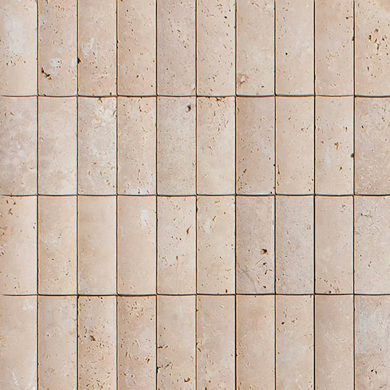 Ivory Patika Filled Mini Ion 1 1/4x3 Travertine Mosaic