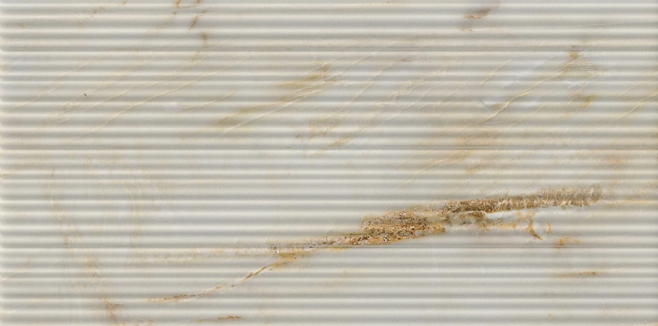 Calacatta Amber Honed Thin Fluted Marble Accent Tiles