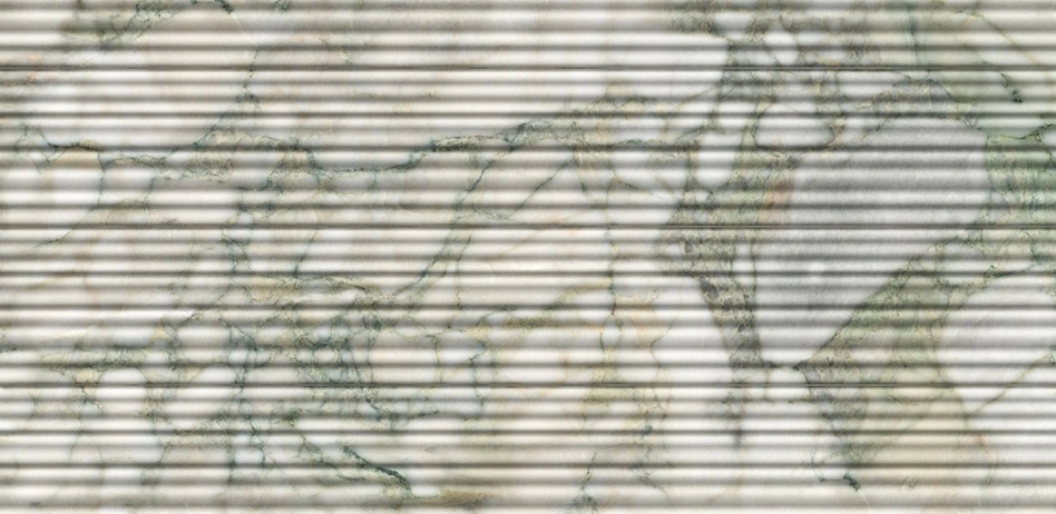 Calacatta Green Honed Thin Fluted Marble Accent Tiles