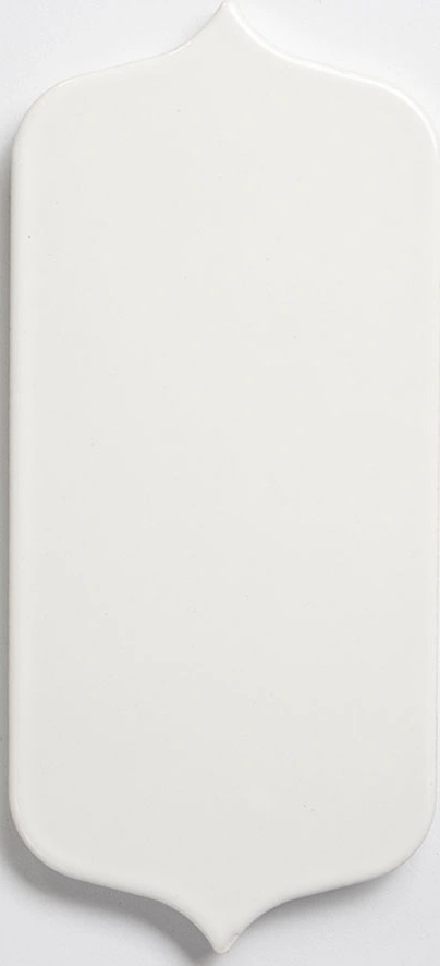 Tulum White Glossy Tear Field Ceramic Tile