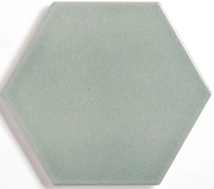 Hyacinth Crackled Hexagon 5 Ceramic Tile