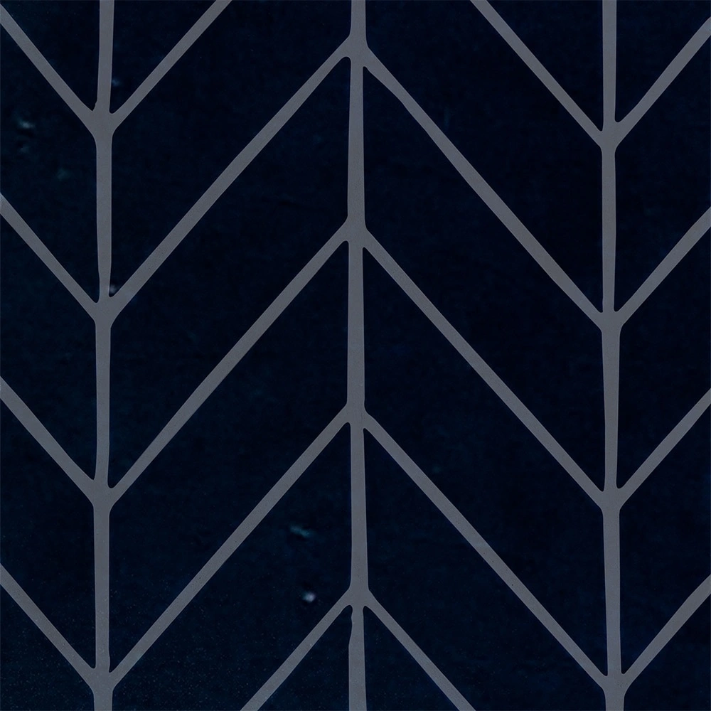 Tourmaline Crackled Chevron Ceramic Tile