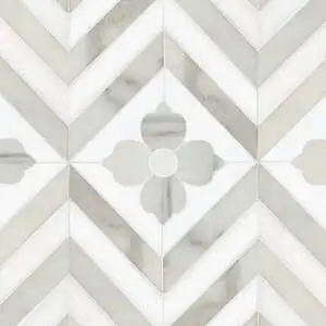 Maharaja 2 Thassos and polished Calacatta Tia
