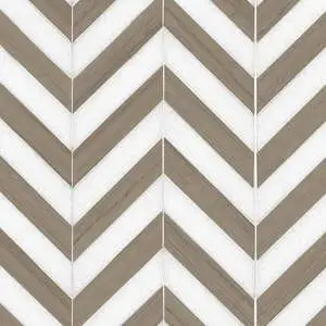 Maharaja Stripe 2 Driftwood and honed Thassos