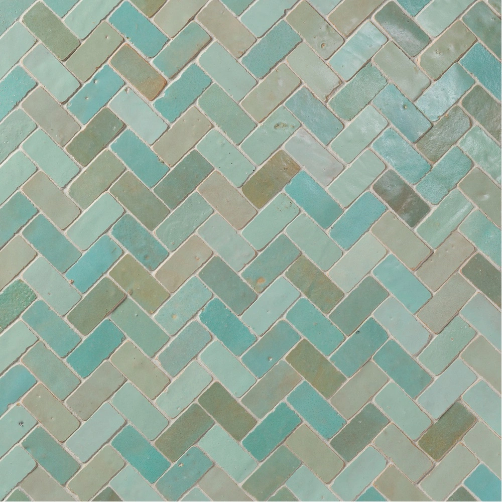 Antique Zellige Medina Aqua Blend Tumbled