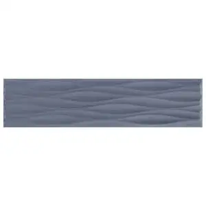 Krea 2.0 4x16 Indigo Ripple Glossy Wall Tile