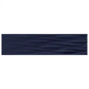 Krea 2.0 4x16 Navy Ripple Glossy Wall Tile