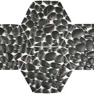 Pebbled Hex Nero