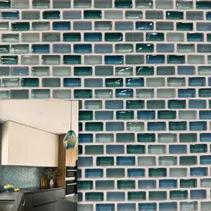 Mix glass blue and green