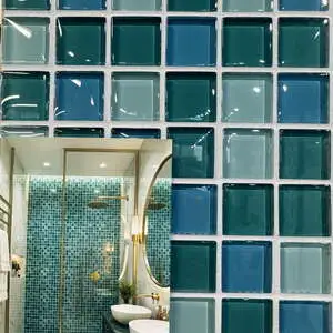 Mix glass blue and green