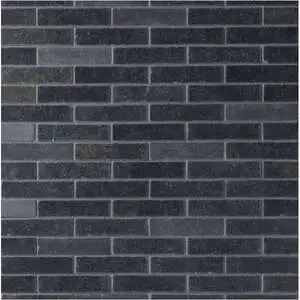 Pierre Sud Offset Mosaic 1x4 Noir Tumbled