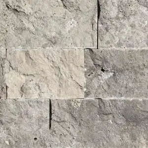 Silver Travertine Split Face