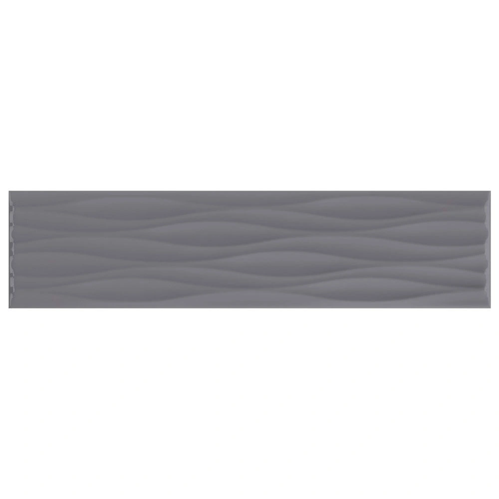 Krea 2.0 4x16 Gris Ripple Glossy Wall Tile