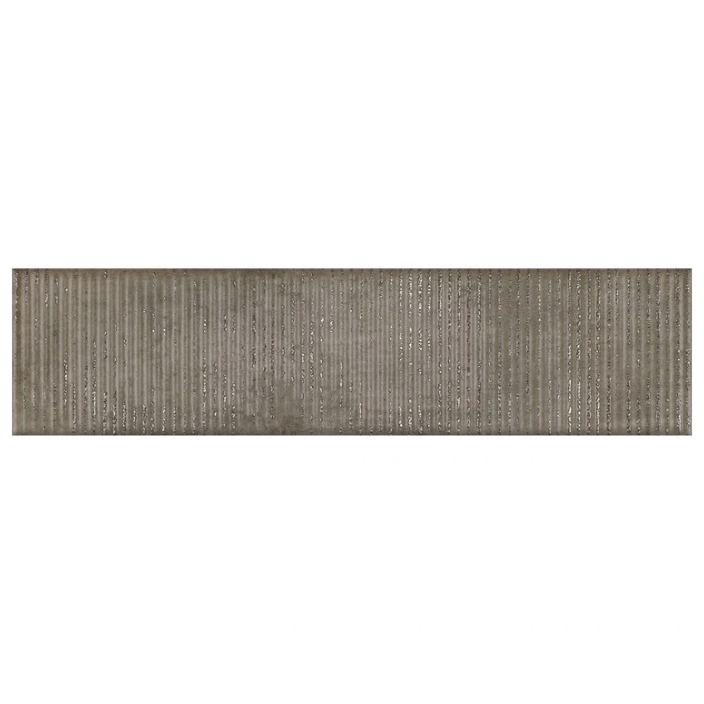Metalmood 4x16 Pewter Deco Matte Metallic Look Subway Tile