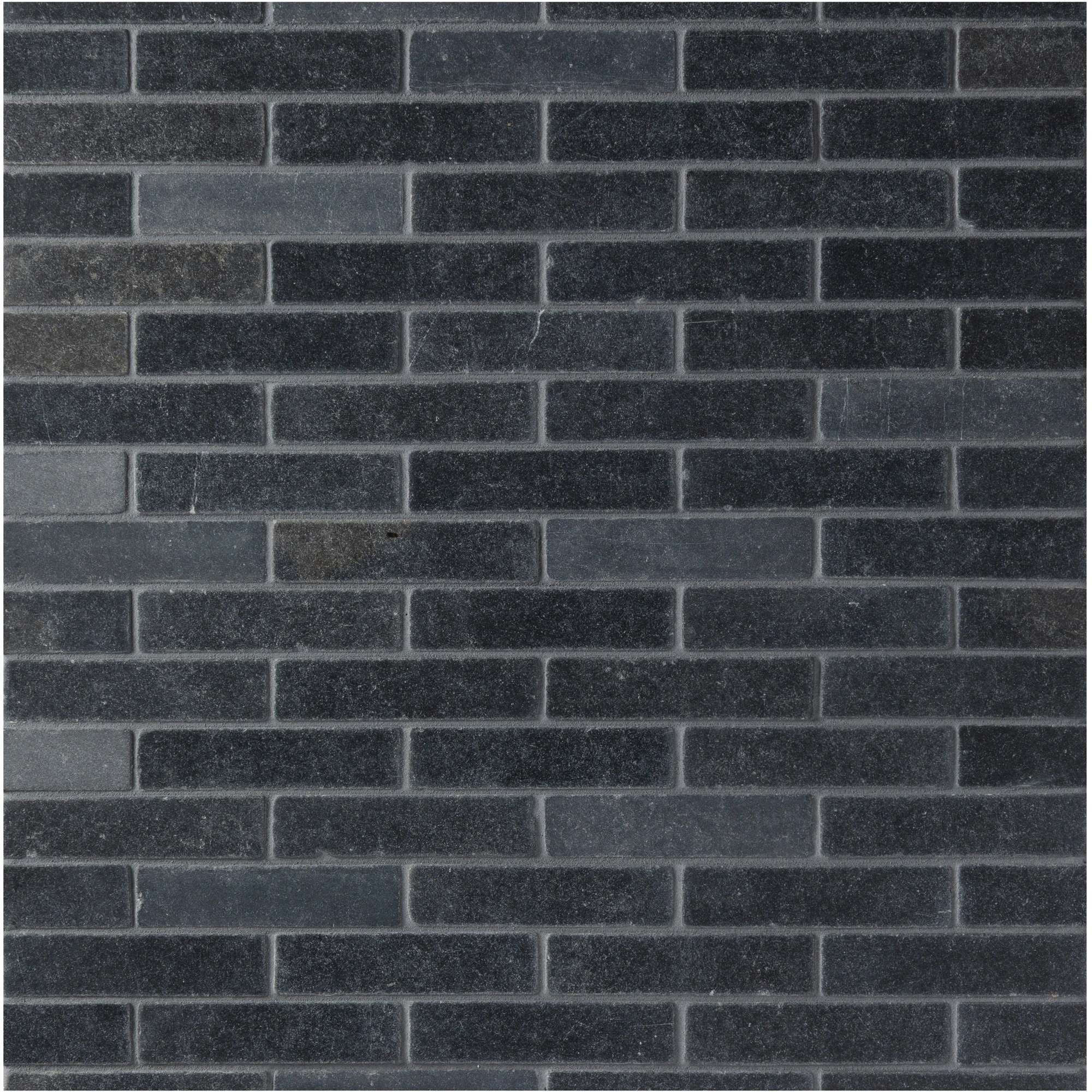 Pierre Sud Offset Mosaic 1x4 Noir Tumbled