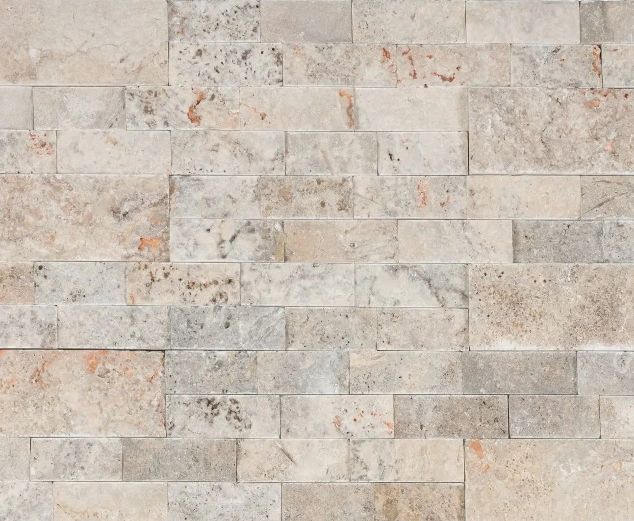 Silver Travertine Ledger Panel