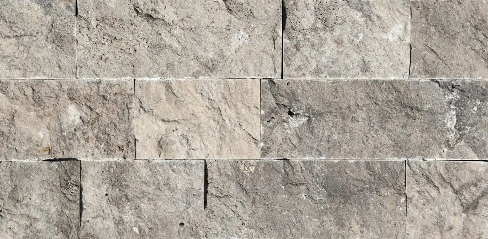 Silver Travertine Split Face