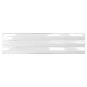 Solis 4x16 White Ribbed Glossy Ceramic Wall Tile