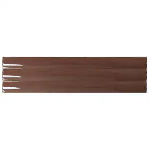 Solis 4x16 Rust Fluted Glossy Ceramic Wall Tile