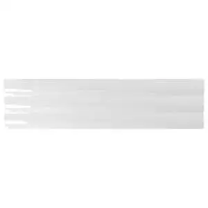Solis 4x16 White Fluted Glossy Ceramic Wall Tile
