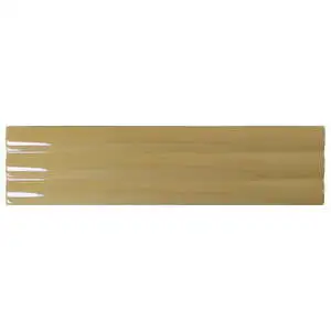 Solis 4x16 Mustard Fluted Glossy Ceramic Wall Tile
