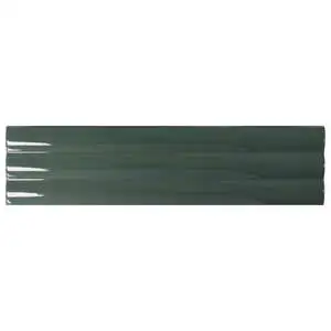 Solis 4x16 Blue Fluted Glossy Ceramic Wall Tile