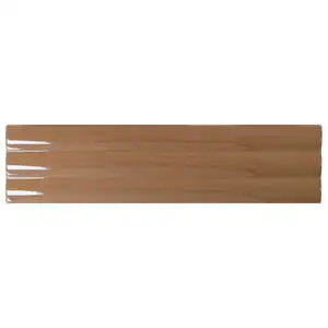 Solis 4x16 Clay Fluted Glossy Ceramic Wall Tile