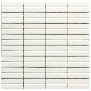 Stix 12x12 Mosaic Milk Foam Matte Reeded Porcelain Tile