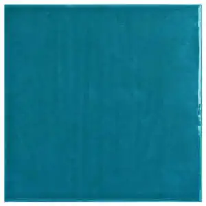 Swirl 5x5 Teal Glossy Flat Ceramic Wall Tile
