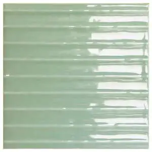 Swirl 5x5 Sage Glossy Straight Decorative Ceramic Wall Tile