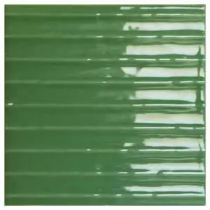 Swirl 5x5 Moss Glossy Straight Decorative Ceramic Wall Tile