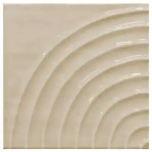 Swirl Cream 5x5 Glossy Curve Decorative Ceramic Wall Tile