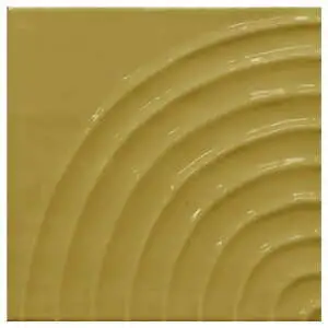 Swirl Mustard 5x5 Glossy Curve Decorative Ceramic Wall Tile