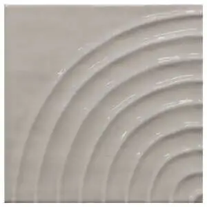 Swirl 5x5 Khaki Glossy Curve Decorative Ceramic Wall Tile