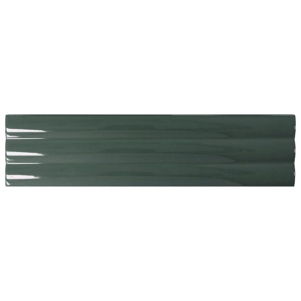 Solis 4x16 Blue Fluted Glossy Ceramic Wall Tile