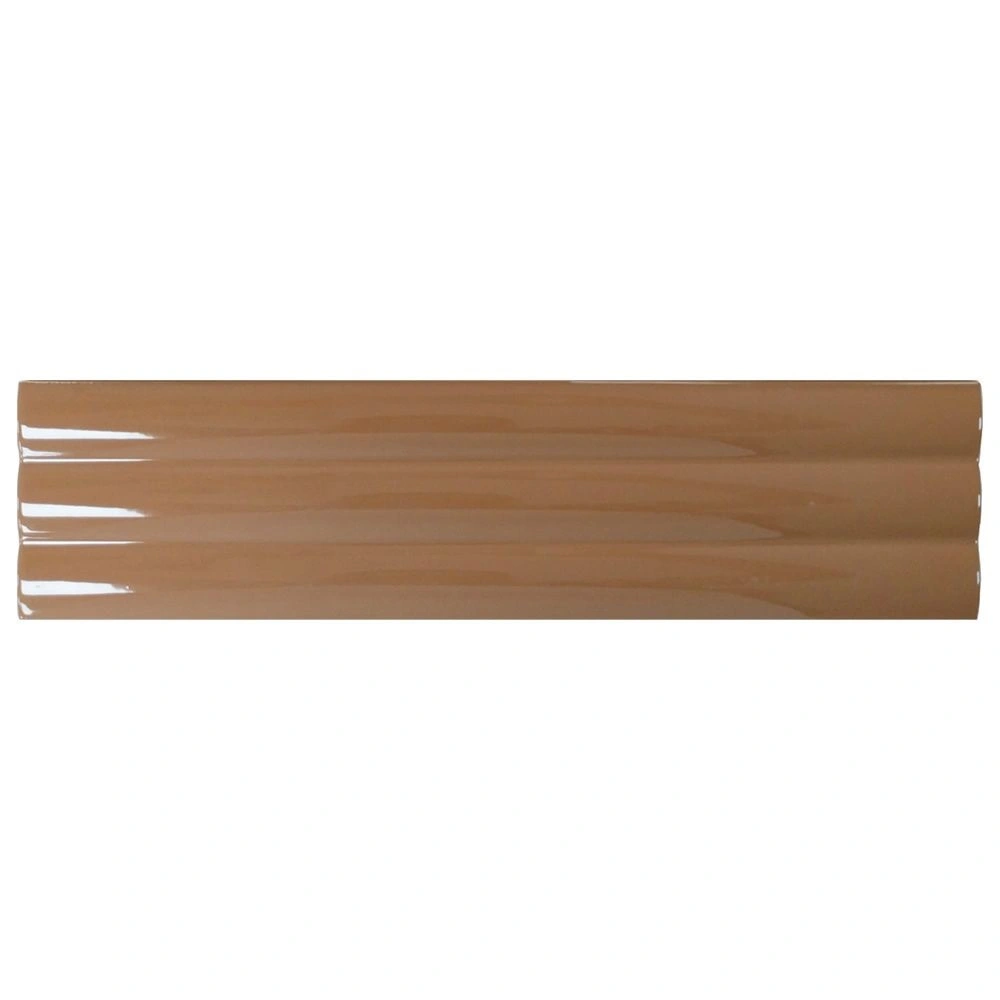 Solis 4x16 Clay Fluted Glossy Ceramic Wall Tile
