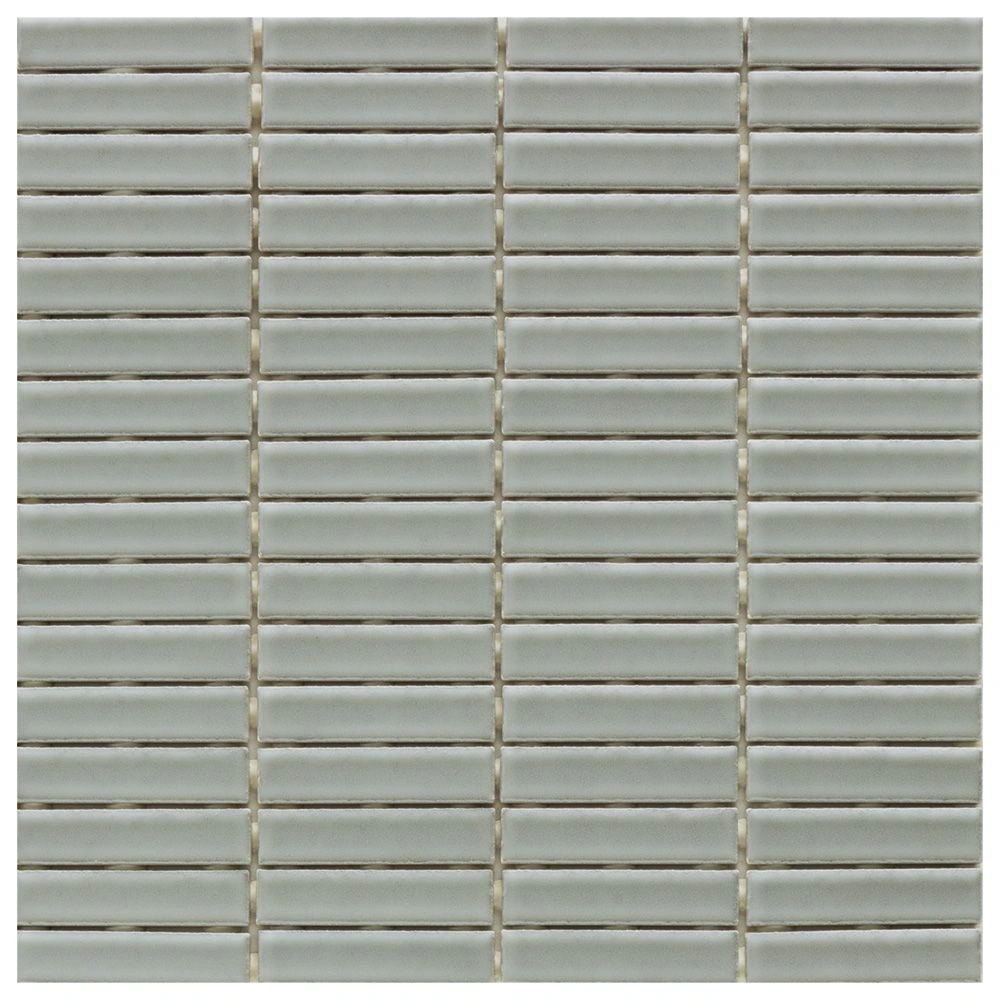 Stix 12x12 Mosaic Misty Olive Glossy Reeded Ceramic Tile