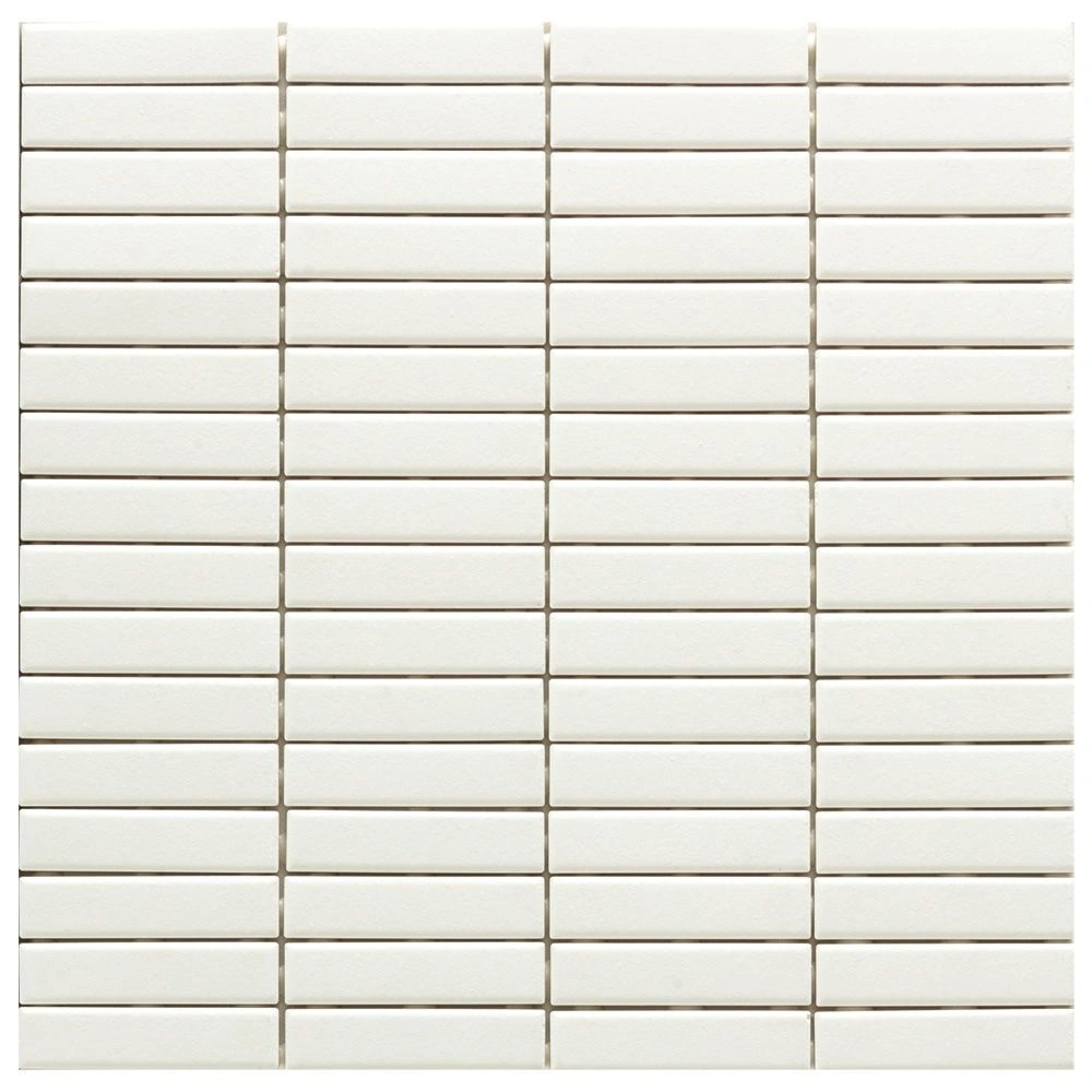 Stix 12x12 Mosaic Milk Foam Matte Reeded Porcelain Tile