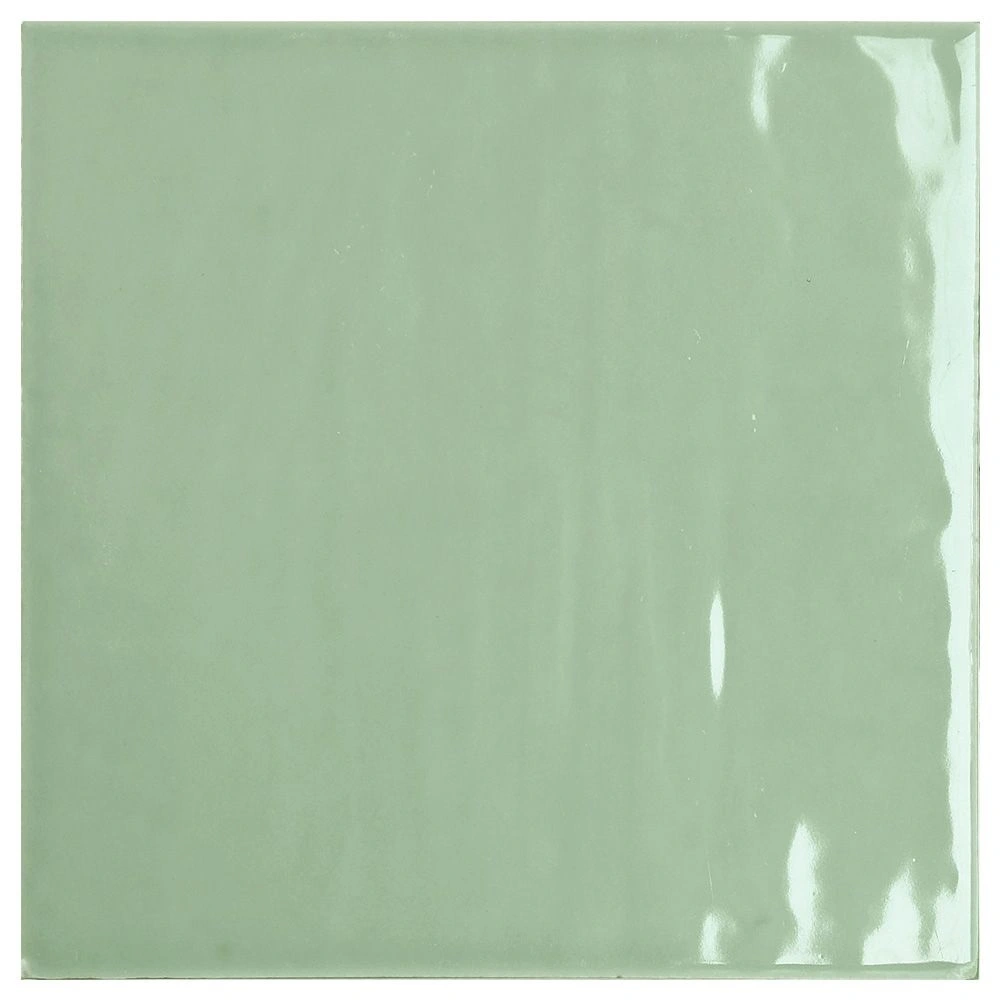 Swirl 5x5 Sage Glossy Flat Ceramic Wall Tile