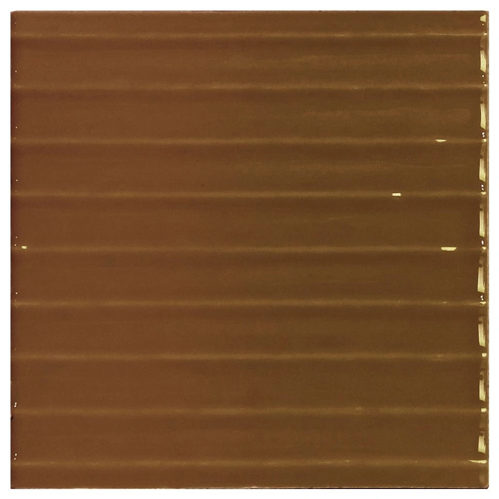Swirl Espresso 5x5 Glossy Straight Decorative Ceramic Wall Tile