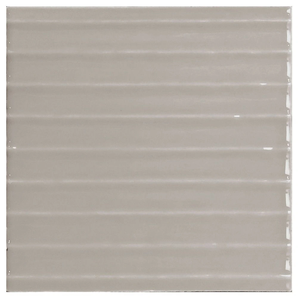 Swirl 5x5 Khaki Glossy Straight Decorative Ceramic Wall Tile