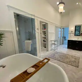 A Timeless Bathroom Renovation with Jeffrey Court Porcelain Tile