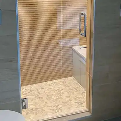 Stunning Steam Shower Design Using Soho Studio Tiles in Master Bathroom