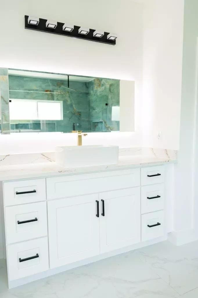 Shaker style cabinets are classic and versatile, making them a great choice for any bathroom design Shaker style cabinets are classic and versatile, making them a great choice for any bathroom design