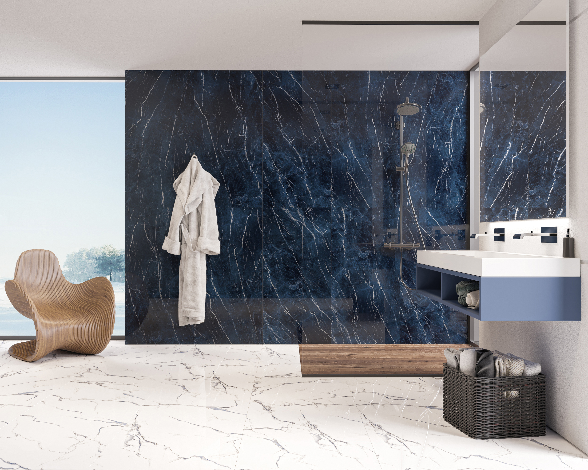 Aquatic Dark Blue Polished