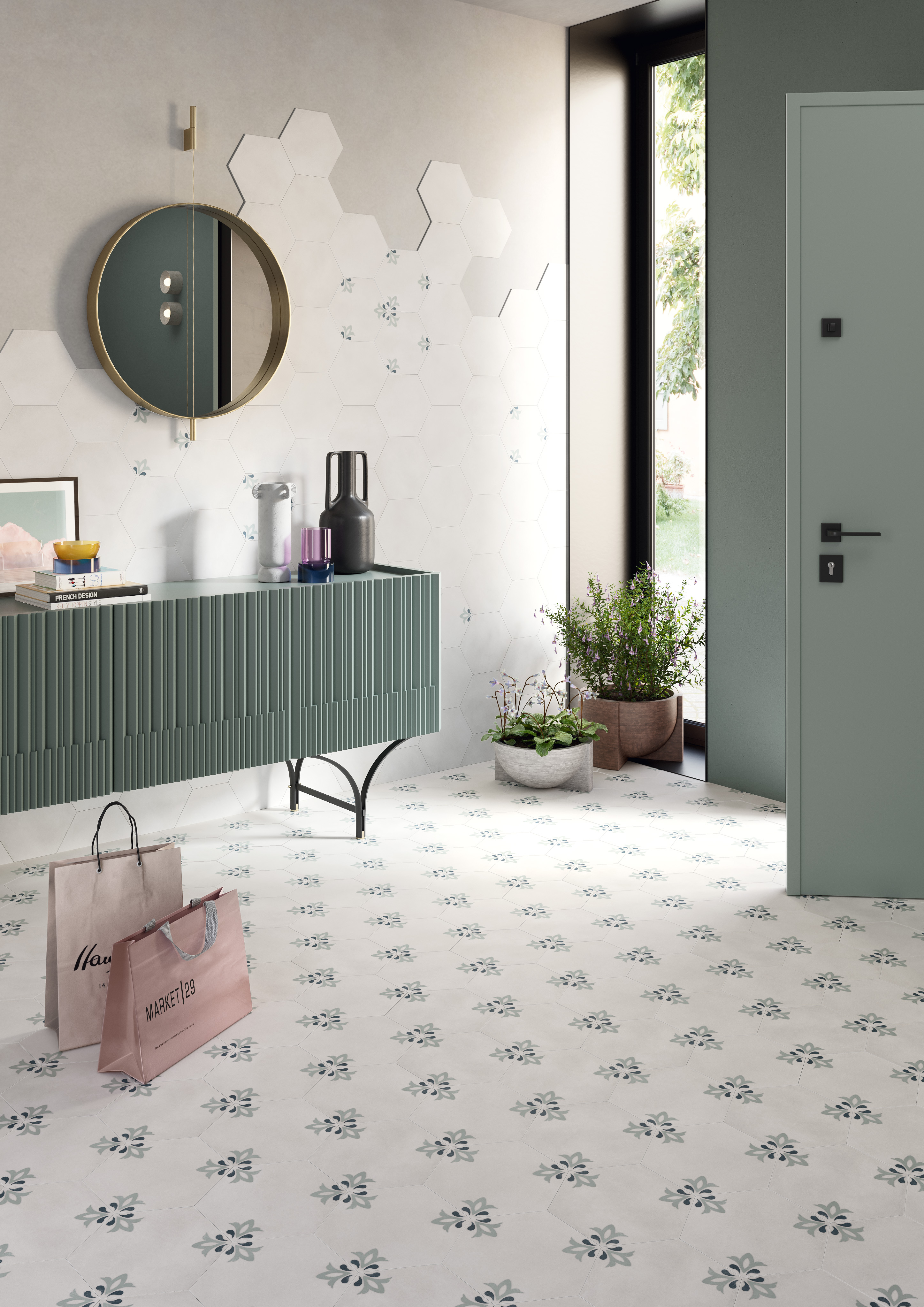 Bistro White Lily Hexagon