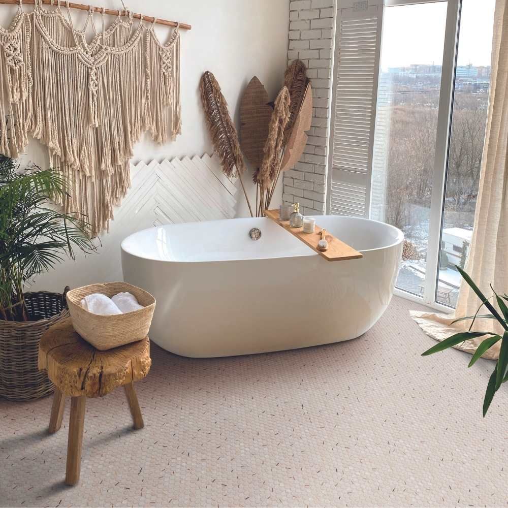 Eco Mosaics Penny Lineas Beige