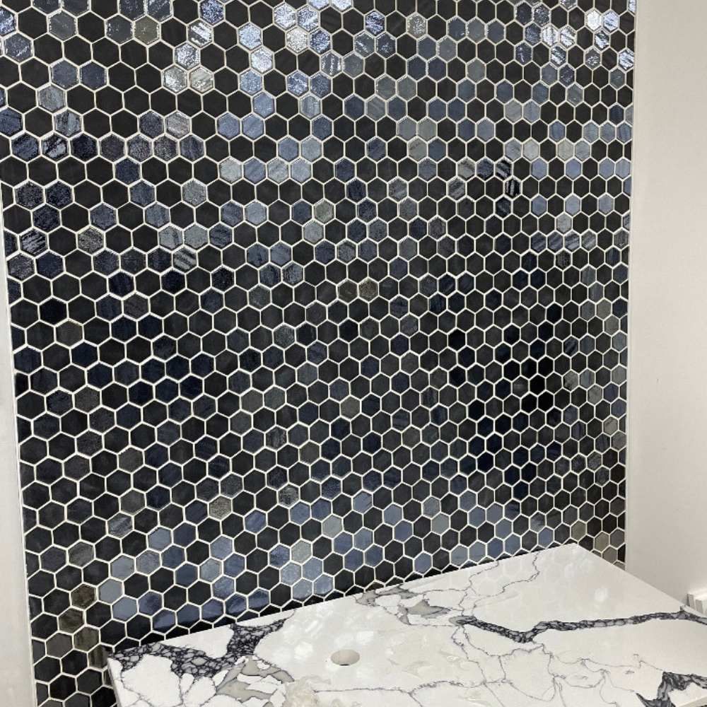 Eco Mosaics Opalo/Black Hex XL Natural