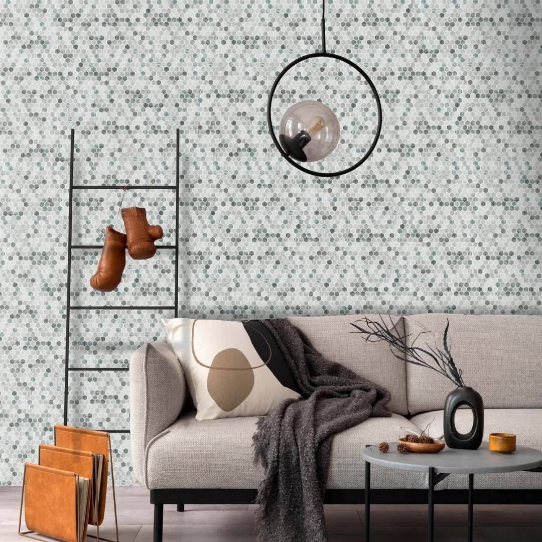 Eco Mosaics Hex Shabby Green Matte Mosaic