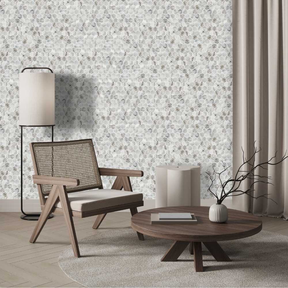 Eco Mosaics Hex XL Onice Matte Mosaic